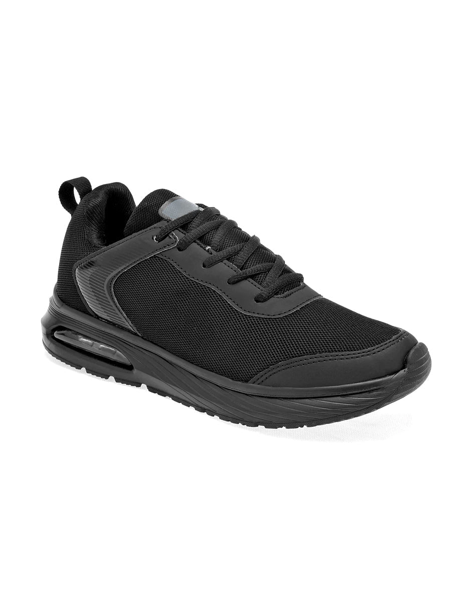 Deportivos Negros Con Detalles Brillantes, Suela Ancha Y Cómoda, Cordones Elásticos (Negro, Sistema Tallas Calzado EU, Adulto, Mujer, Números, Mediano, 38